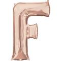 Anagram 37 in. Letter F Rose Gold Balloon 89758